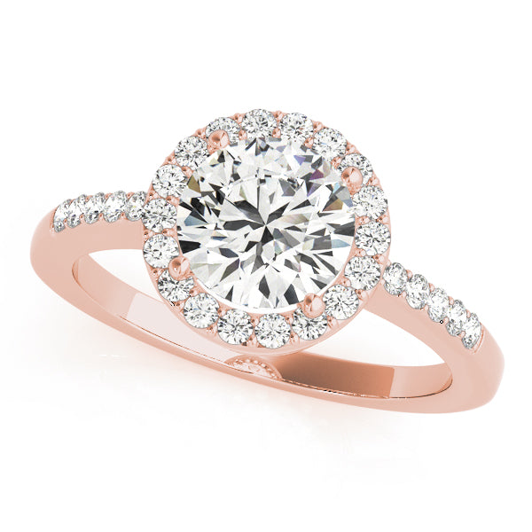 French Pavé Halo Diamond Engagement Ring (1/5 ct. tw.)