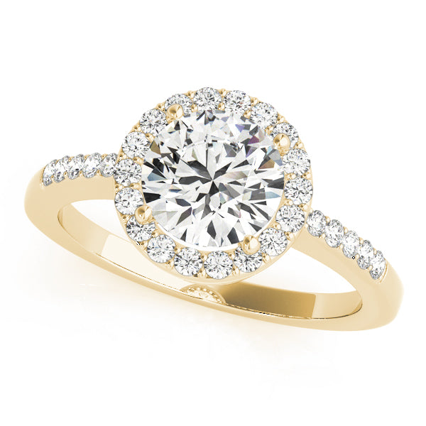 French Pavé Halo Diamond Engagement Ring (1/5 ct. tw.)