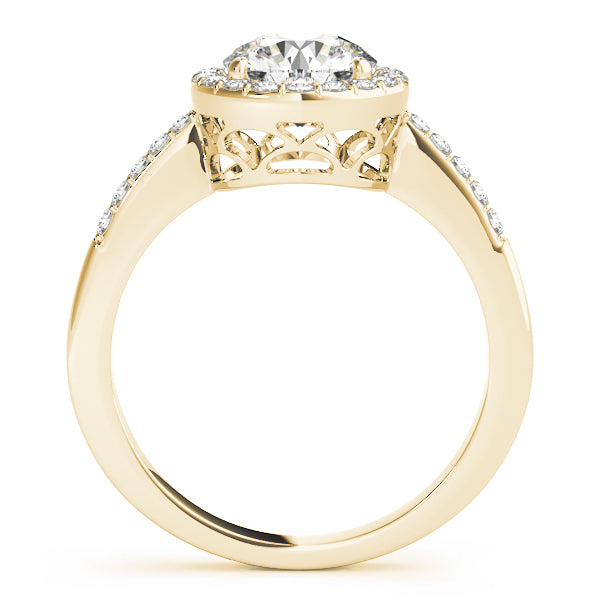 French Pavé Halo Diamond Engagement Ring (1/4 ct. tw.)