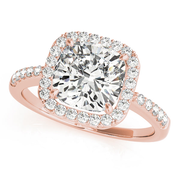 Halo Pavé Diamond Engagement Ring (1/5 ct. tw.)