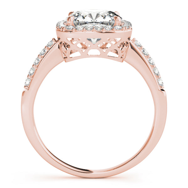 Halo Pavé Diamond Engagement Ring (1/5 ct. tw.)