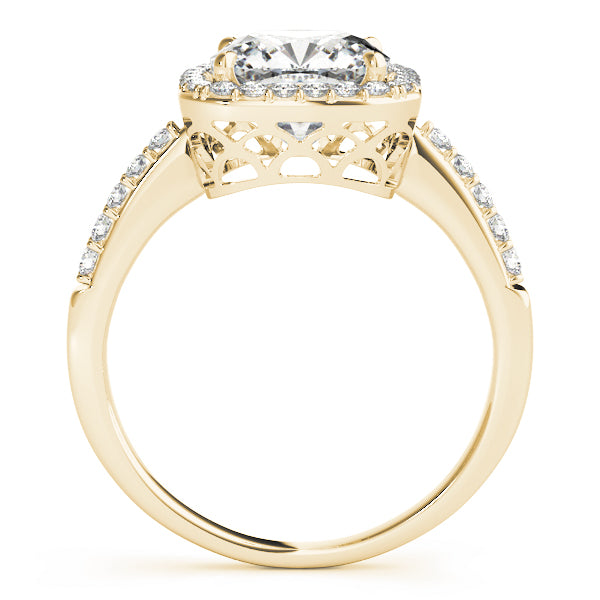 Halo Pavé Diamond Engagement Ring (1/5 ct. tw.)