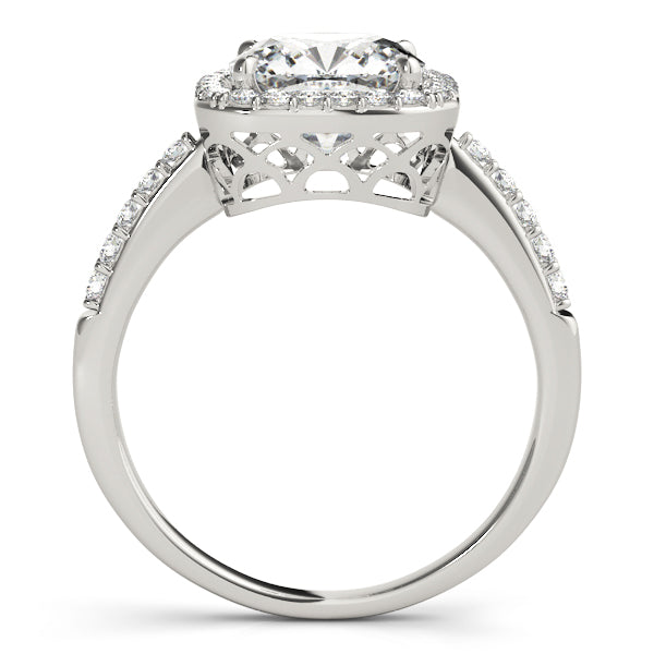 Halo Pavé Diamond Engagement Ring (1/5 ct. tw.)
