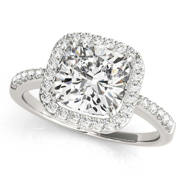 Halo Pavé Diamond Engagement Ring (1/5 ct. tw.)