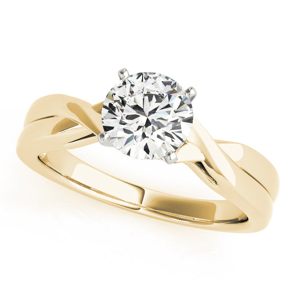 Twist Diamond Engagement Ring