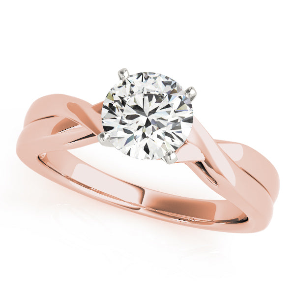 Twist Diamond Engagement Ring