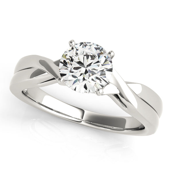 Twist Diamond Engagement Ring