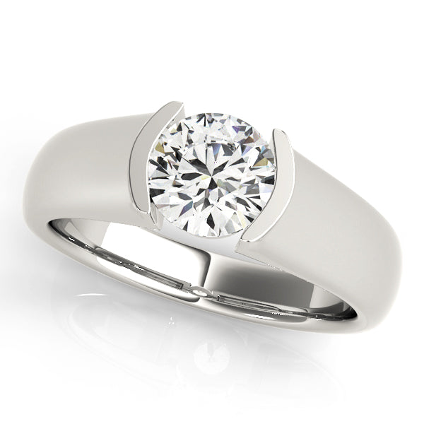 Classic Modern Tension-Style Engagement Ring
