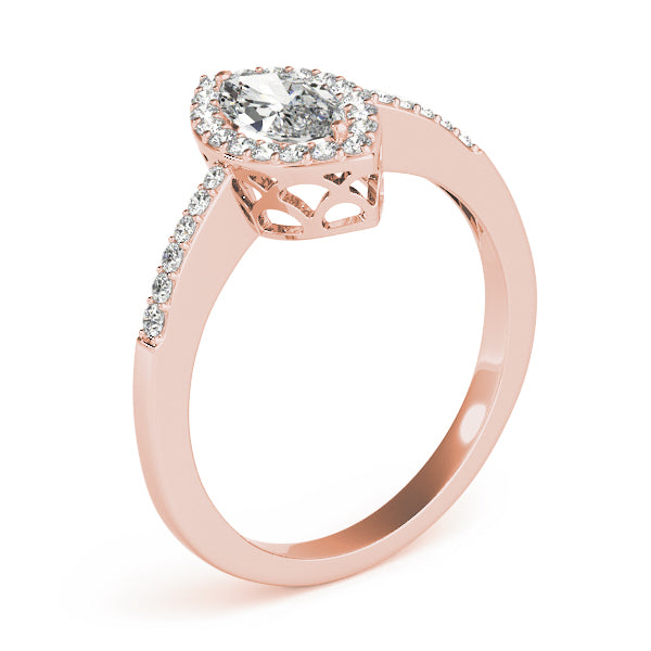 Halo Pavé Diamond Engagement Ring (1/4 ct. tw.)
