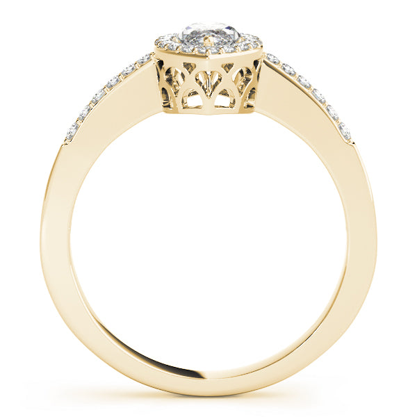 Halo Pavé Diamond Engagement Ring (1/5 ct. tw.)