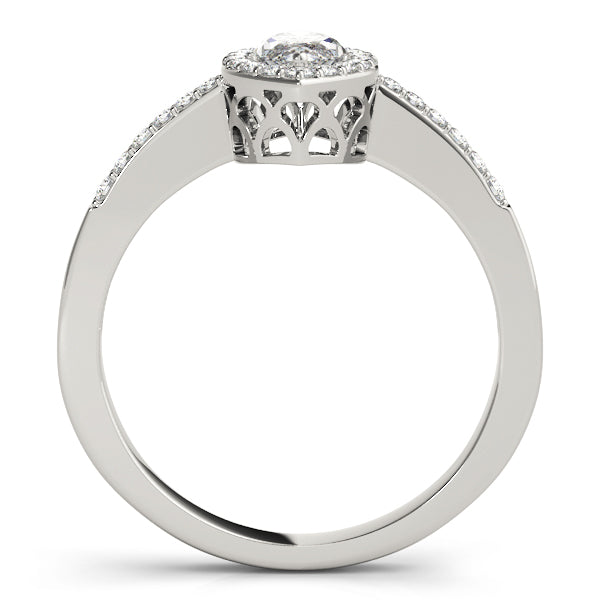 Halo Pavé Diamond Engagement Ring (1/5 ct. tw.)