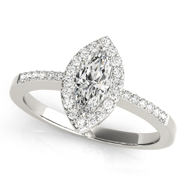 Halo Pavé Diamond Engagement Ring (1/5 ct. tw.)