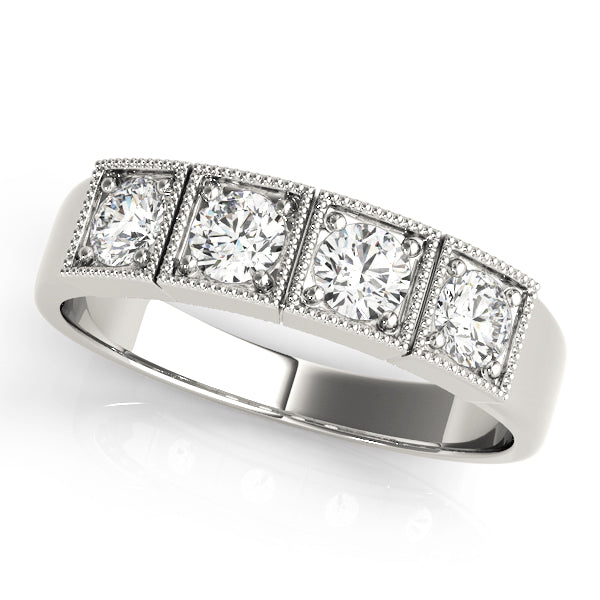 Milgrain Channel-Set Diamond Band