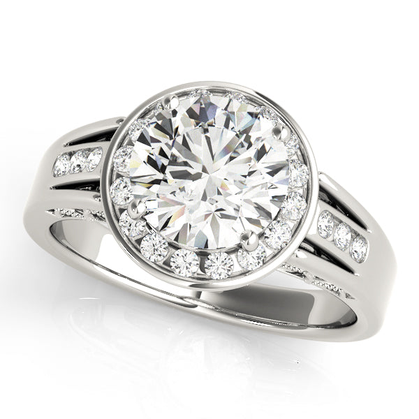 Bezel Halo Diamond Engagement Ring (1/6 ct. tw.)