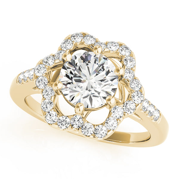 Floral Halo Diamond Engagement Ring (1/3 ct. tw.)