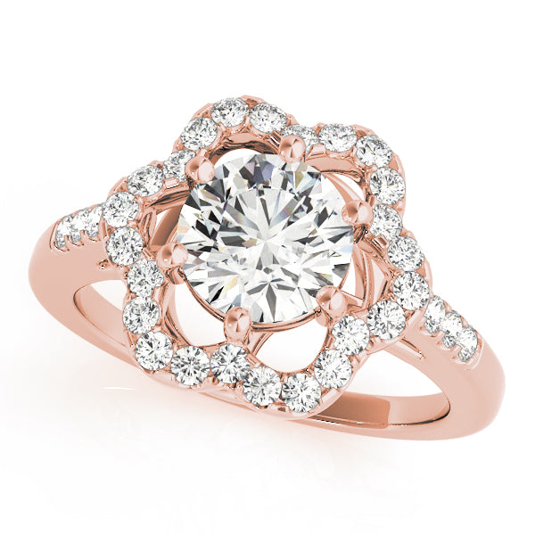 Floral Halo Diamond Engagement Ring (1/3 ct. tw.)