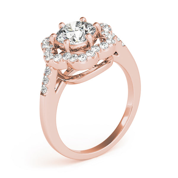 Floral Halo Diamond Engagement Ring (1/3 ct. tw.)