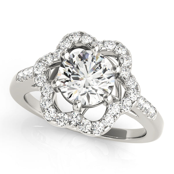 Floral Halo Diamond Engagement Ring (1/3 ct. tw.)