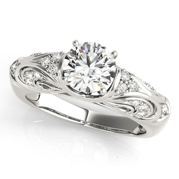 Romantic Pavé Diamond Engagement Ring (1/5 ct. tw.)