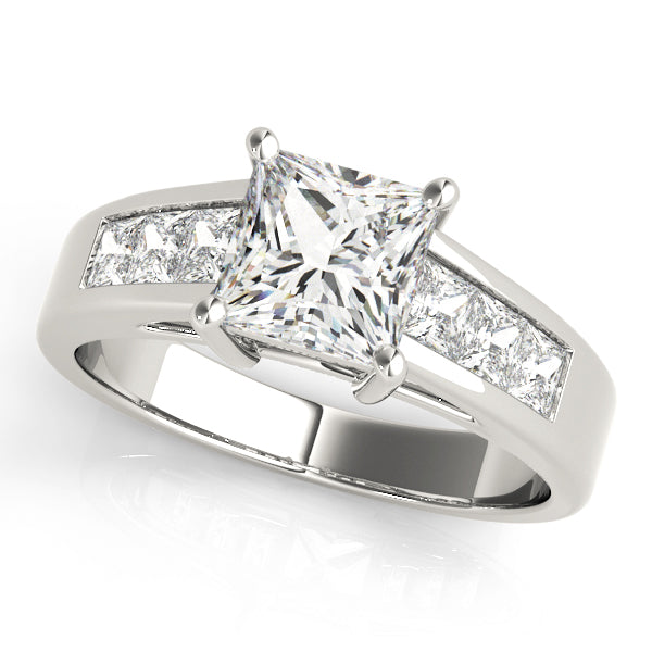 Channel-Set Princess Diamond Engagement Ring (5/8 ct. tw.)