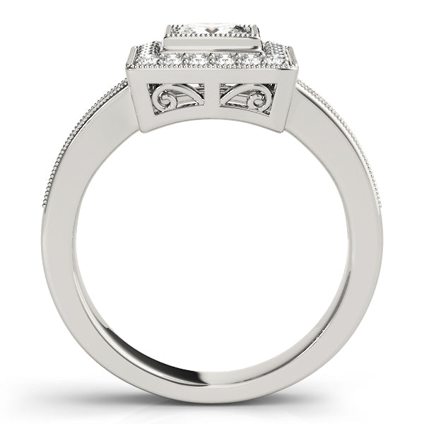 Vintage Milgrain Halo Diamond Engagement Ring (1/3 ct. tw.)
