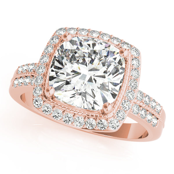 Halo Pavé Diamond Engagement Ring (1/3 ct. tw.)