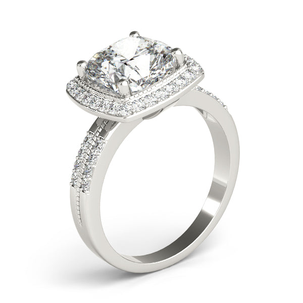 Halo Pavé Diamond Engagement Ring (1/3 ct. tw.)
