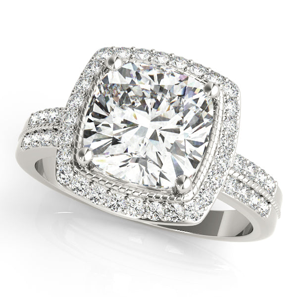 Halo Pavé Diamond Engagement Ring (1/3 ct. tw.)