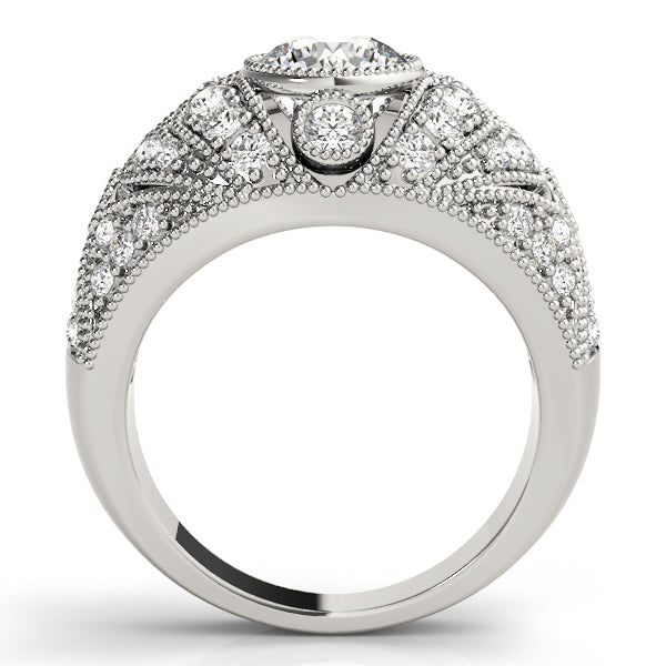 Vintage Milgrain Cluster Diamond Engagement Ring (3/4 ct. tw.)