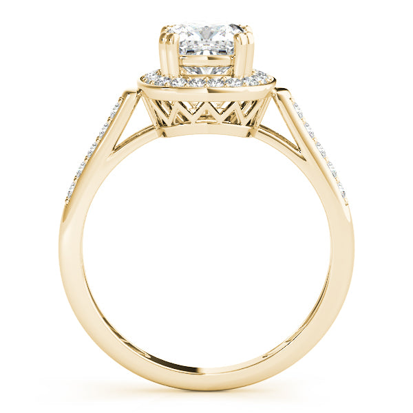 Cushion Halo Pavé Diamond Engagement Ring (1/6 ct. tw.)