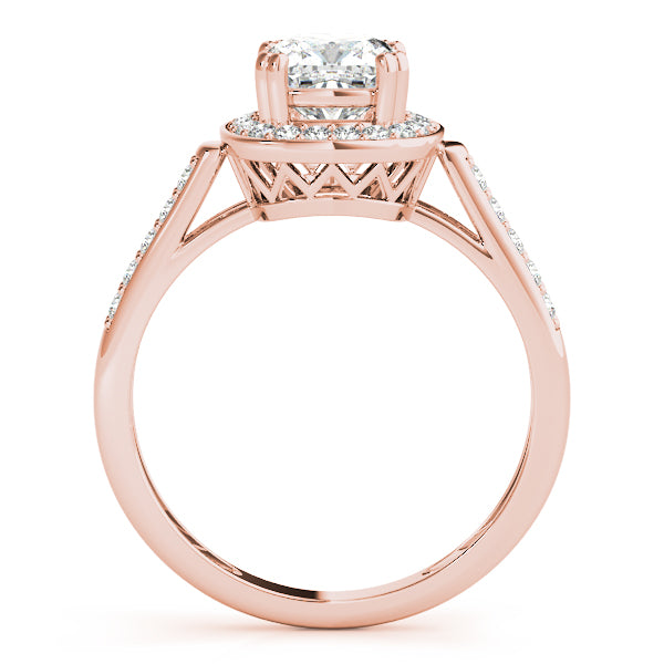 Cushion Halo Pavé Diamond Engagement Ring (1/6 ct. tw.)