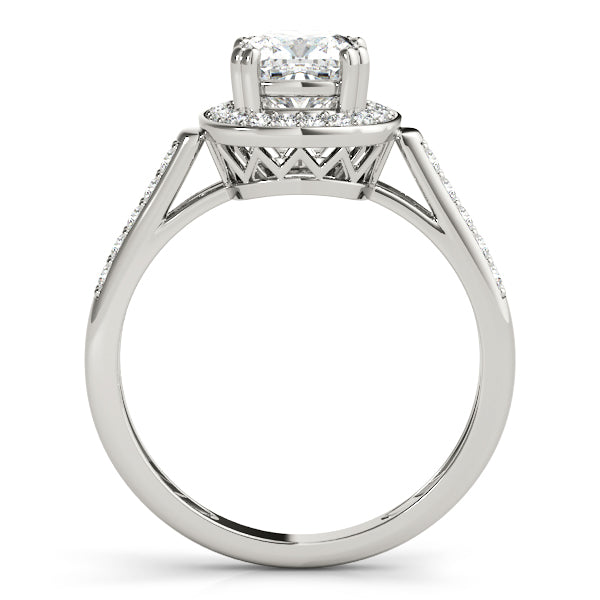 Cushion Halo Pavé Diamond Engagement Ring (1/6 ct. tw.)
