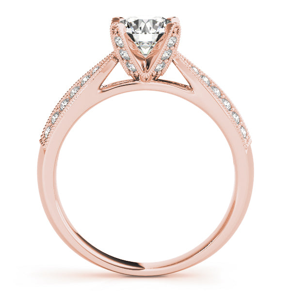 Milgrain Split Shank Pavé Diamond Engagement Ring (1/5 ct. tw.)