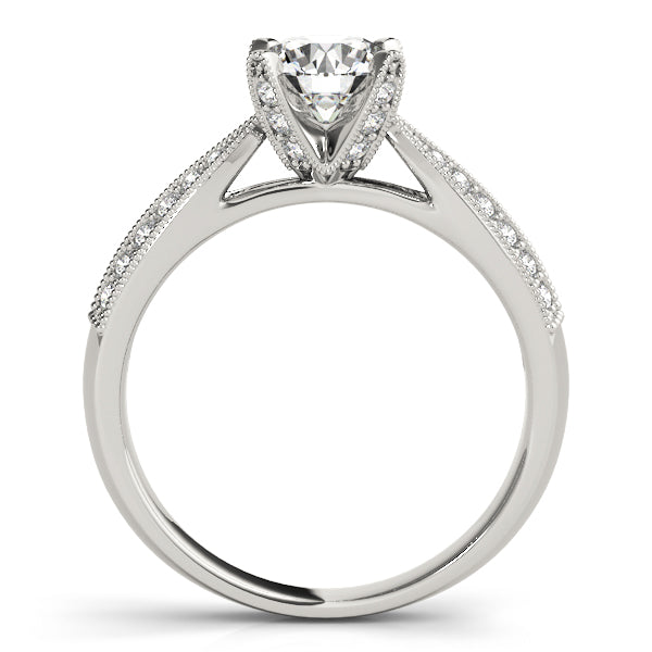 Milgrain Split Shank Pavé Diamond Engagement Ring (1/5 ct. tw.)