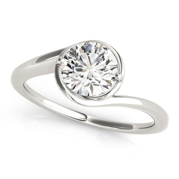 Modern Bezel Bypass Diamond Engagement Ring