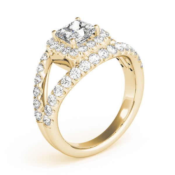 Split Shank Pavé Halo Diamond Engagement Ring (5/8 ct. tw.)