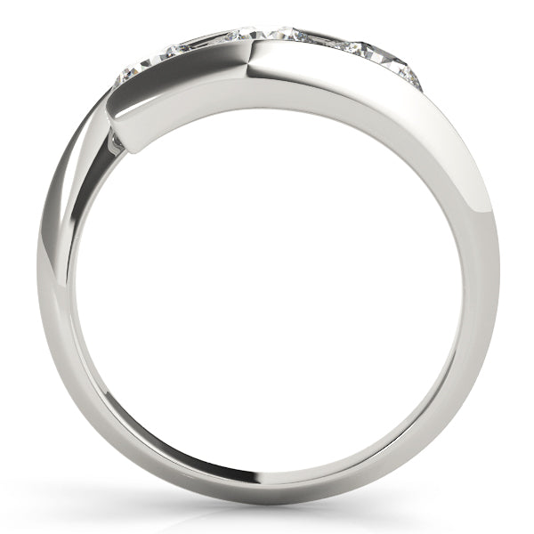 Bypass Three-Stone Diamond Engagement Ring