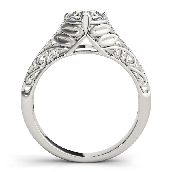 Vintage Engraved Engagement Ring