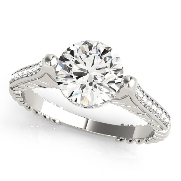 Petite Pavé Diamond Engagement Ring (1/6 ct. tw.)