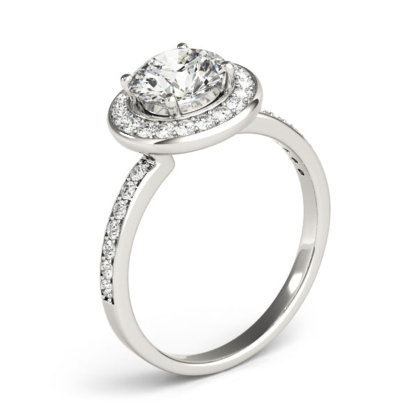 Halo Pavé Diamond Engagement Ring (1/3 ct. tw.)