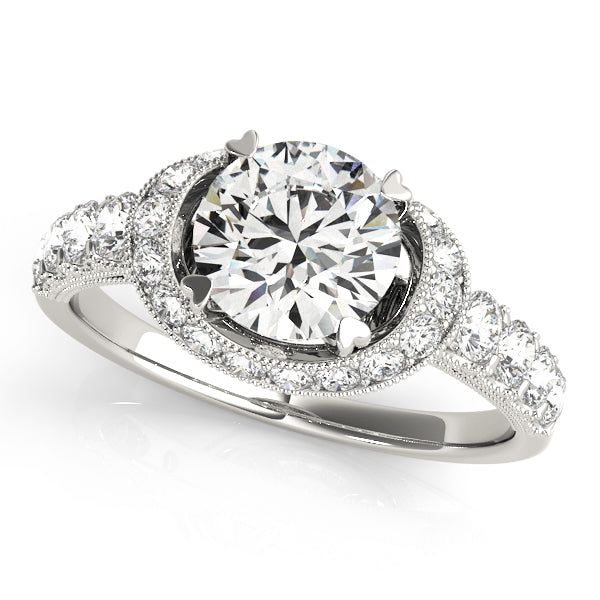 Halo Pavé Diamond Engagement Ring (5/8 ct. tw.)