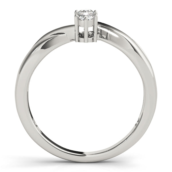 Twist Three-Stone Diamond Engagement Ring