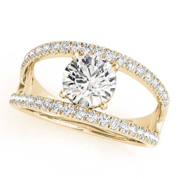 Modern Pavé Open Band Diamond Engagement Ring (1/5 ct. tw.)