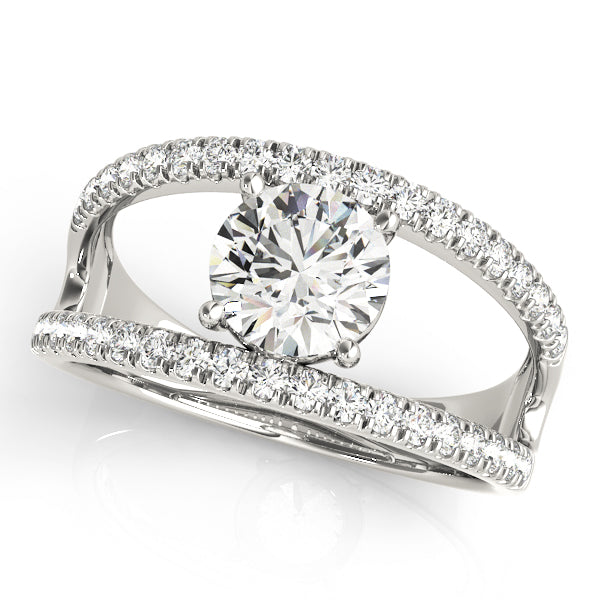 Modern Pavé Open Band Diamond Engagement Ring (1/3 ct. tw.)