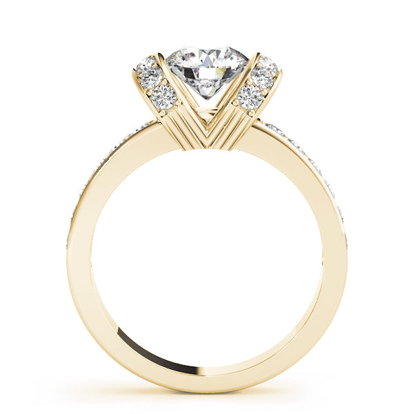 Channel-Set Pavé Diamond Engagement Ring (1/2 ct. tw.)