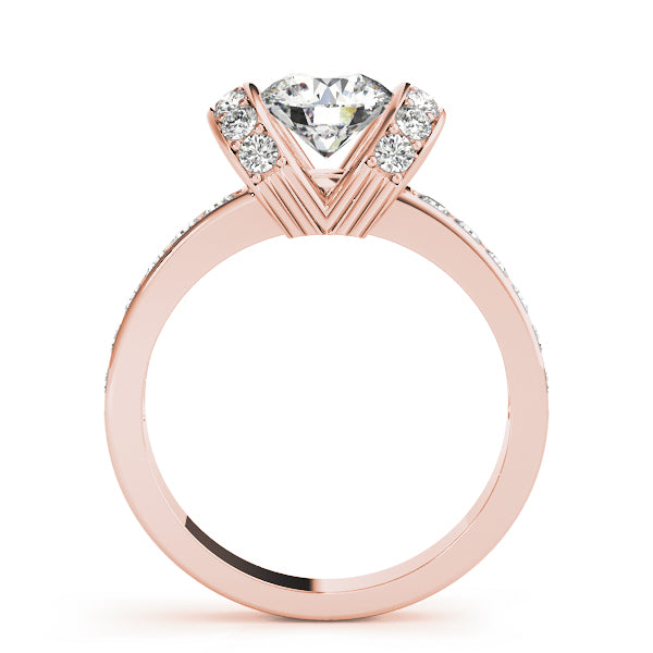 Channel-Set Pavé Diamond Engagement Ring (1/4 ct. tw.)