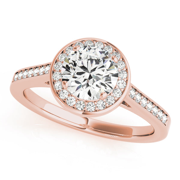 Halo Pavé Diamond Engagement Ring (1/4 ct. tw.)