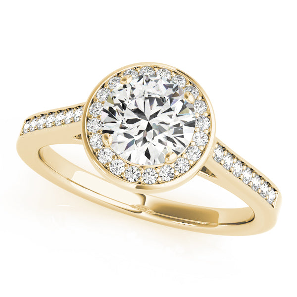 Halo Pavé Diamond Engagement Ring (1/4 ct. tw.)