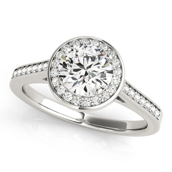 Halo Pavé Diamond Engagement Ring (3/8 ct. tw.)