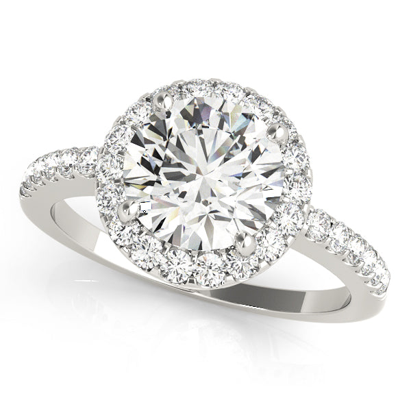 Classic Halo Pavé Diamond Engagement Ring (1/2 ct. tw.)